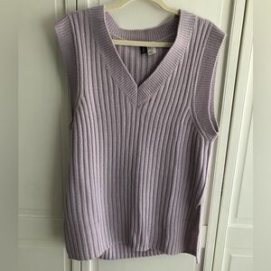 H&M Oversized Sweater Vest in Lavender
